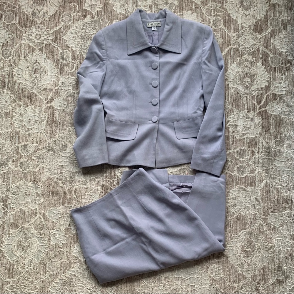 BUNDLE: bebe Vintage 100% Wool Blazer & Skirt Suit